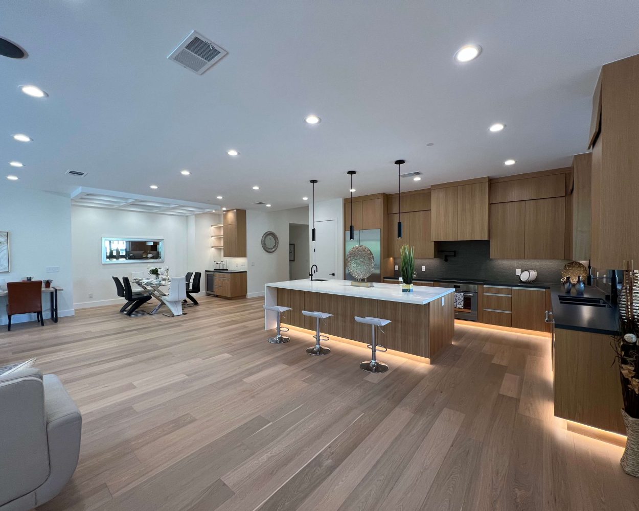 Home Remodeling - Open Concept Kitchen Living Dining