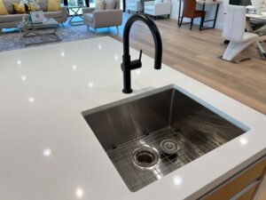 Custom kitchen sink installed during a Bay Area kitchen renovation by Bay Area Design and Construction.