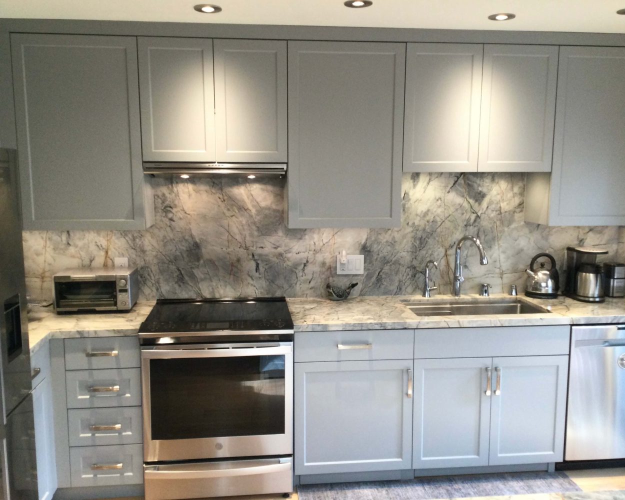 Kitchen fixtures installed in a Bay Area kitchen.
