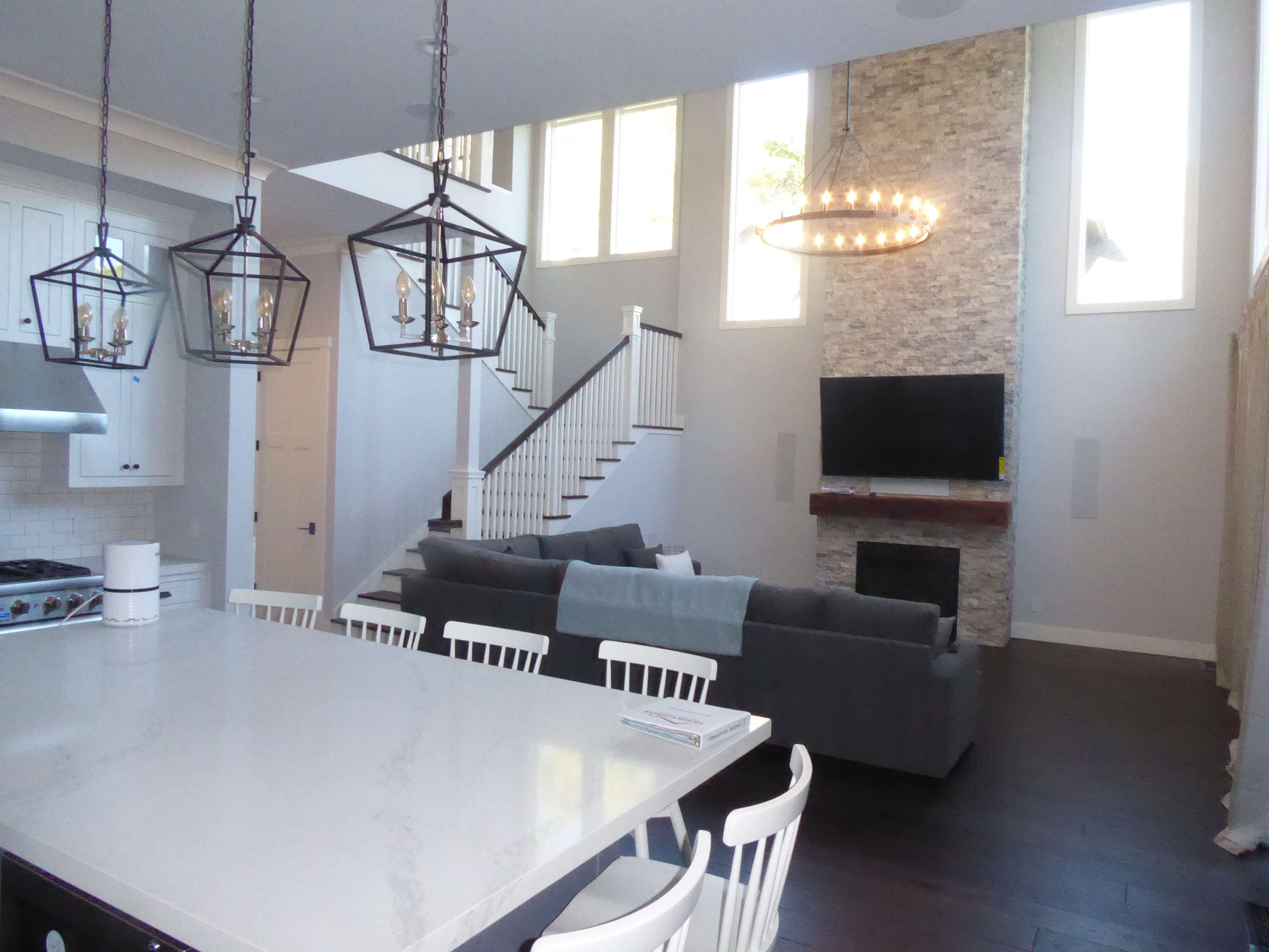 Modern dining room in a new home built by Bay Area Design and Construction, expert residential contractors.